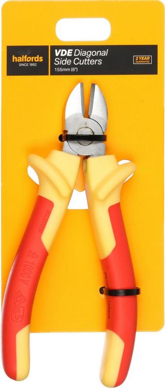 Halfords VDE Diagonal Side Cutters 160mm