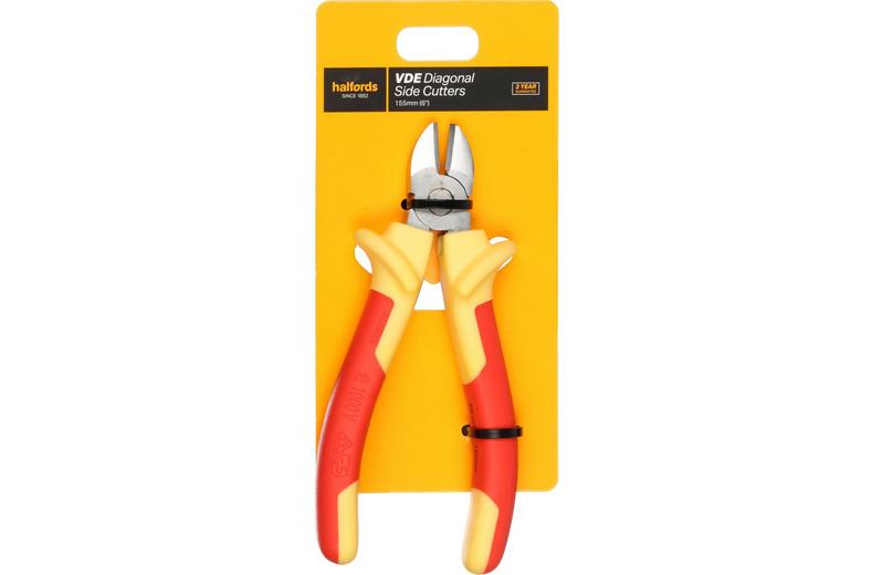 Halfords VDE Diagonal Side Cutters 160mm Halfords VDE Diagonal Side Cutters 160mm