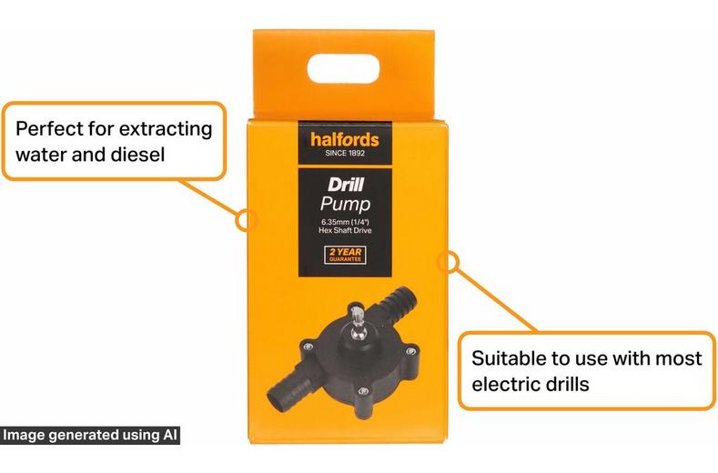 Halfords Drill Pump for Water and Diesel Halfords Drill Pump for Water and Diesel