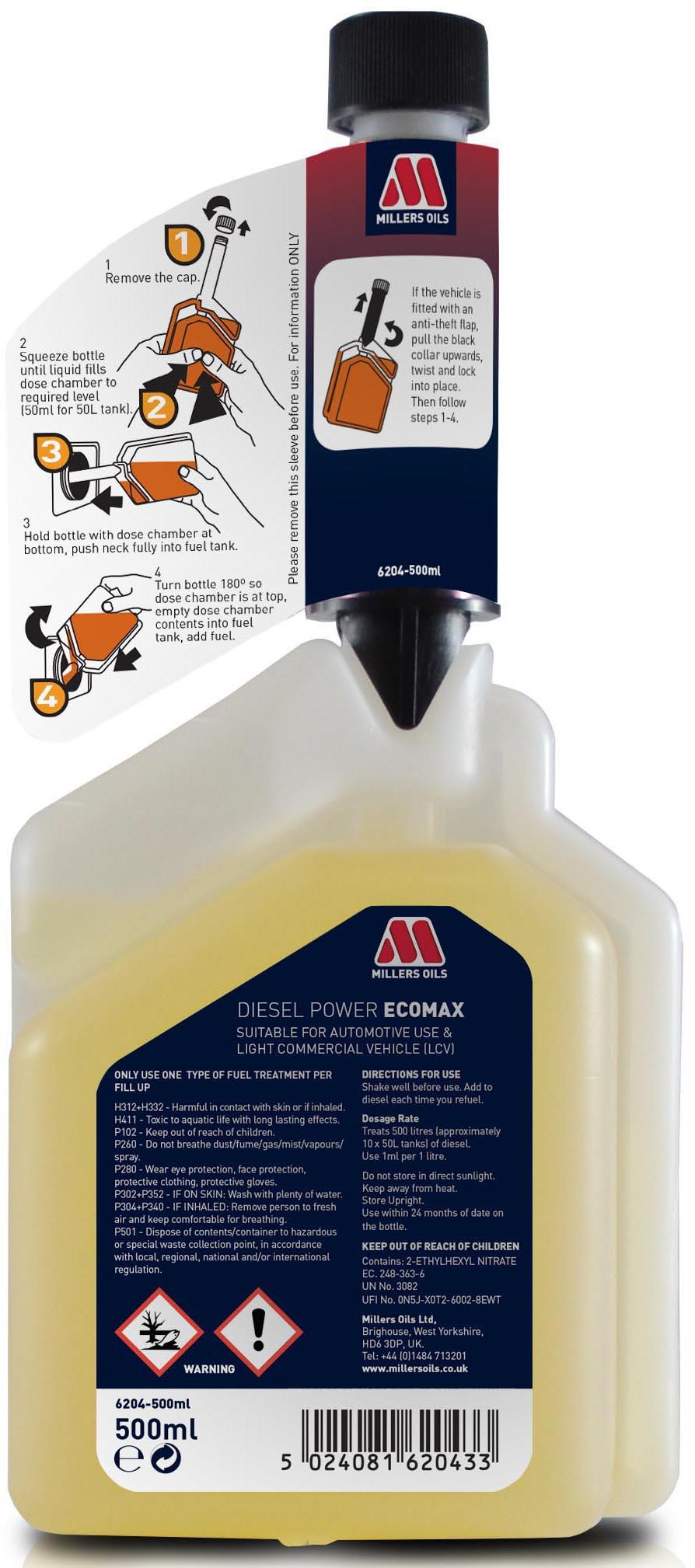 Millers Diesel Power Ecomax 500ml