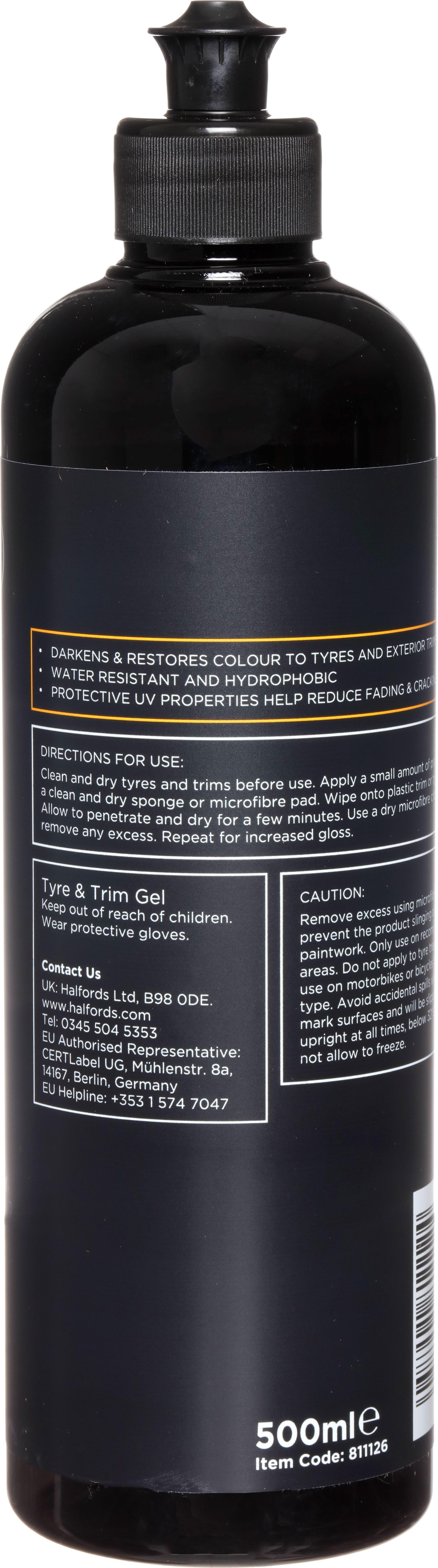 Halfords Advanced Tyre & Trim Gel 500ml