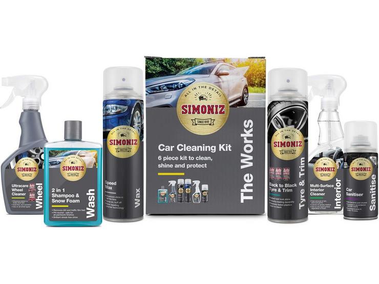 Simoniz 'The Works' 6 Piece Car Cleaning Kit