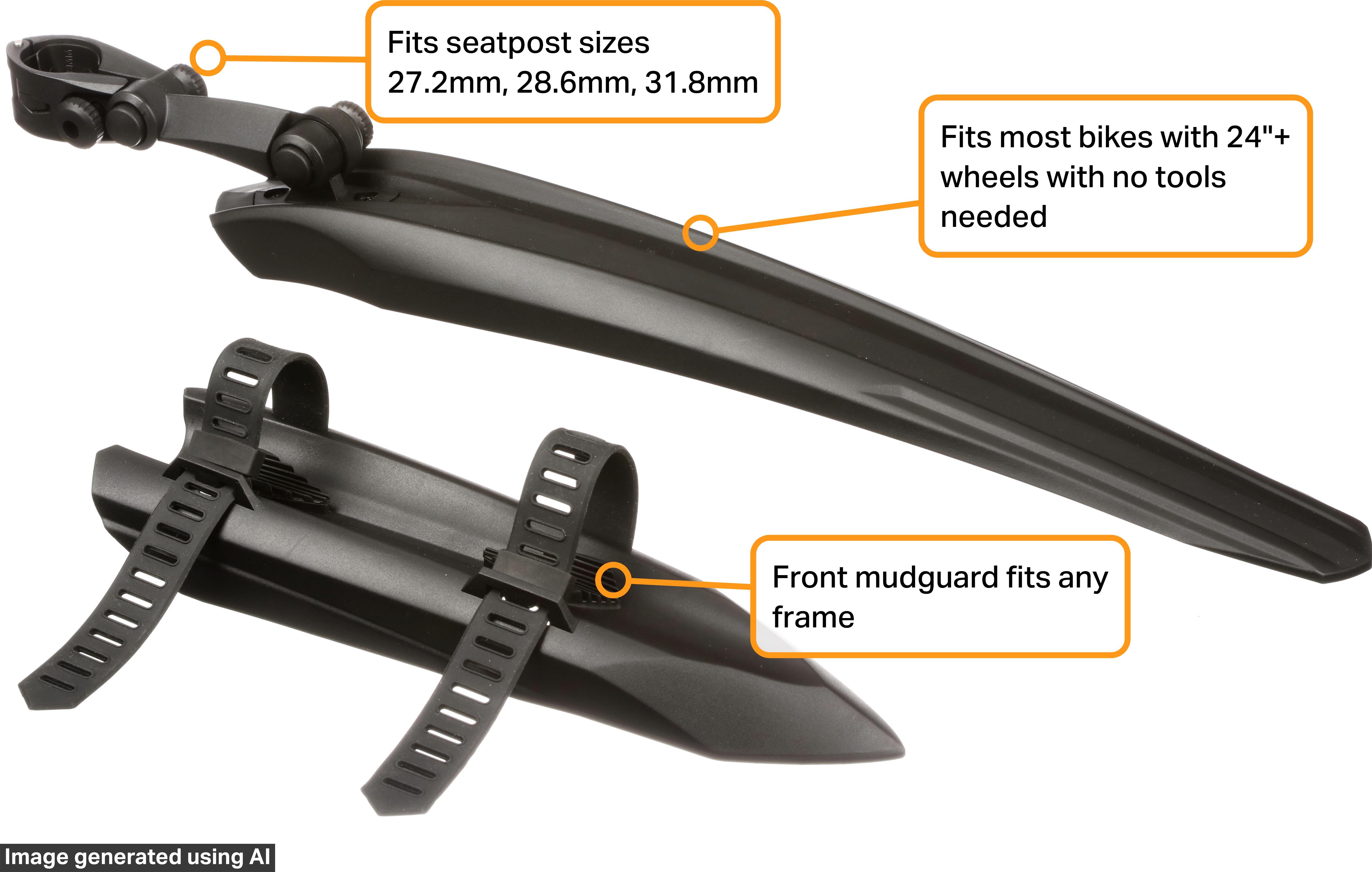 Halfords Essentials MTB Bike Mudguard Set
