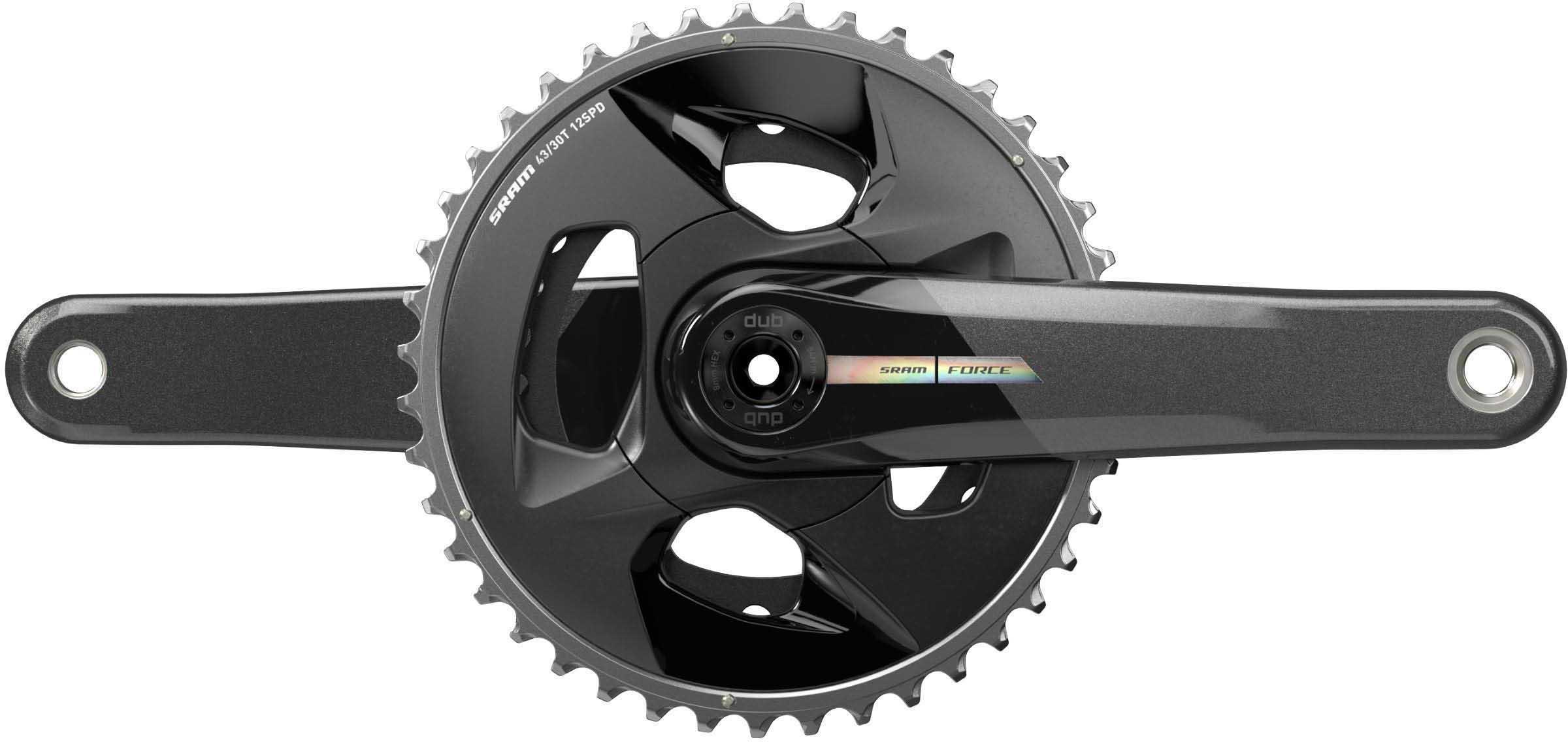 SRAM Force D2 DUB Wide 2x12 Speed Crankset 43/30T, 175mm Iridescent