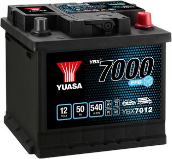 Yuasa YBX7012 12V 50Ah 540A EFB Start/Stop Battery