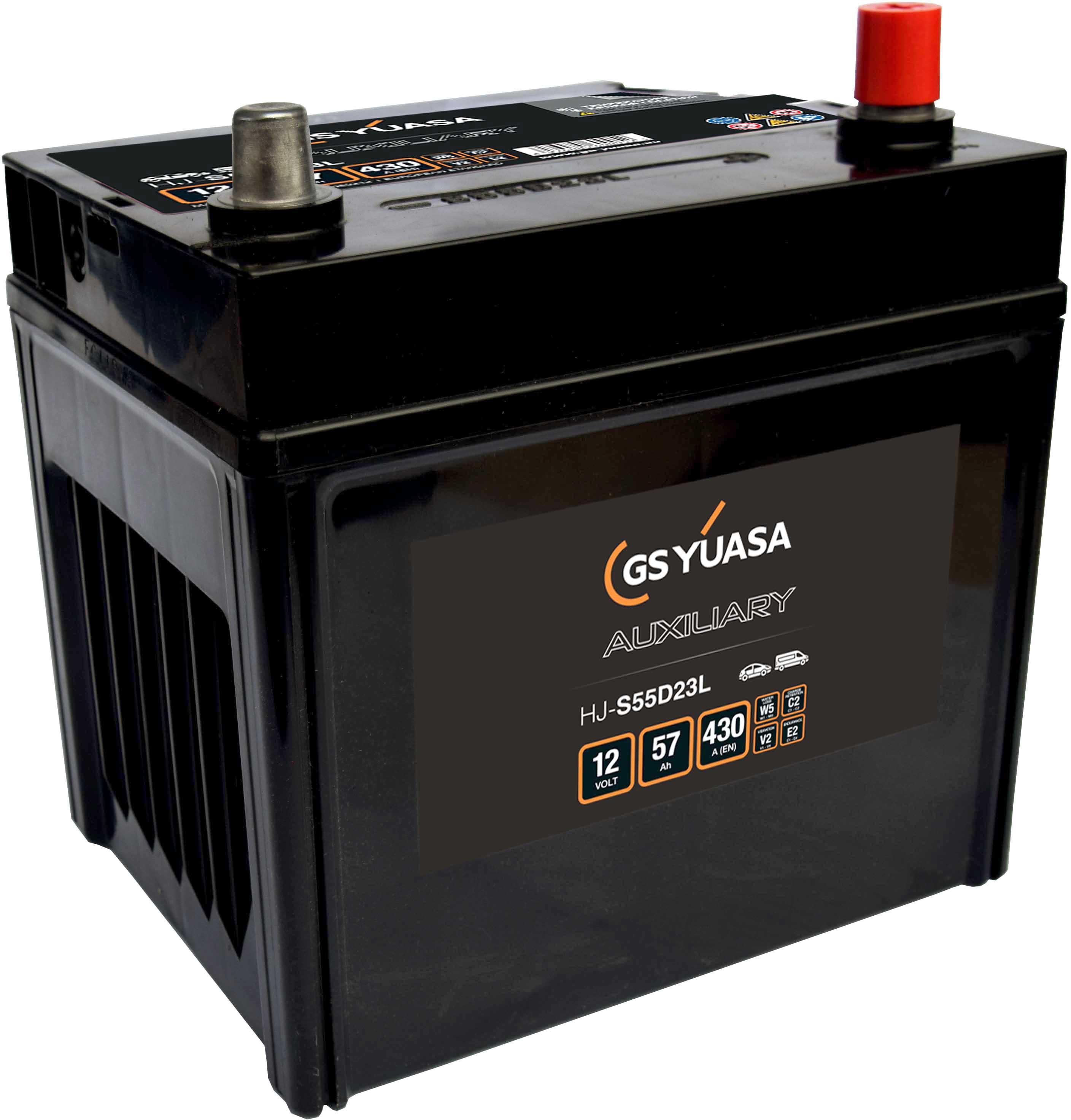 Yuasa HJ-S55D23L GS Auxiliary AGM Battery