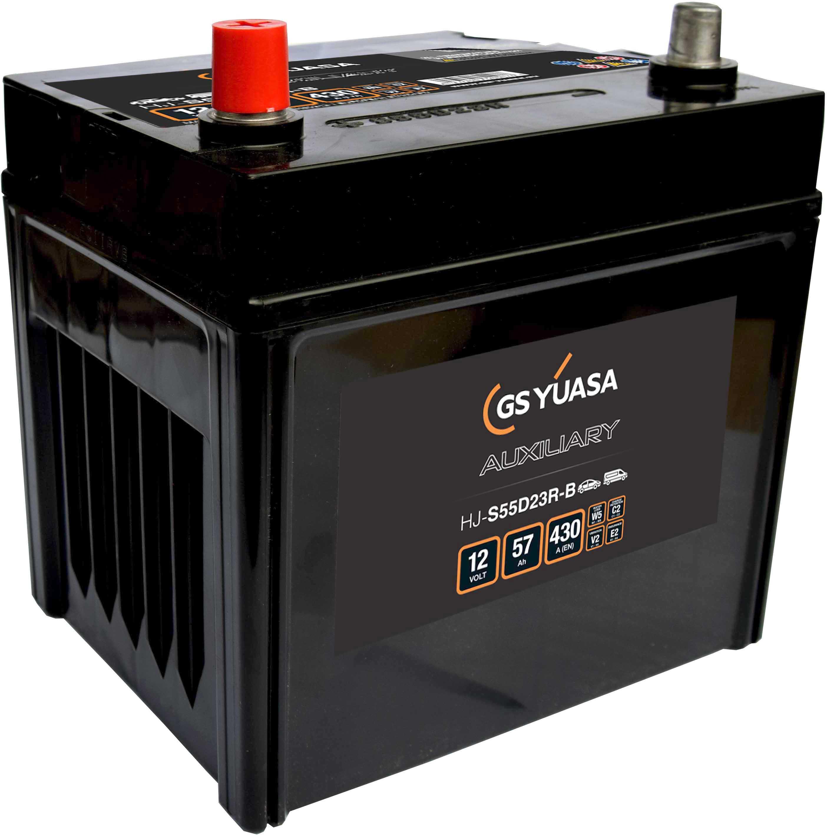 Yuasa HJ-S55D23R-B GS Auxiliary AGM Battery