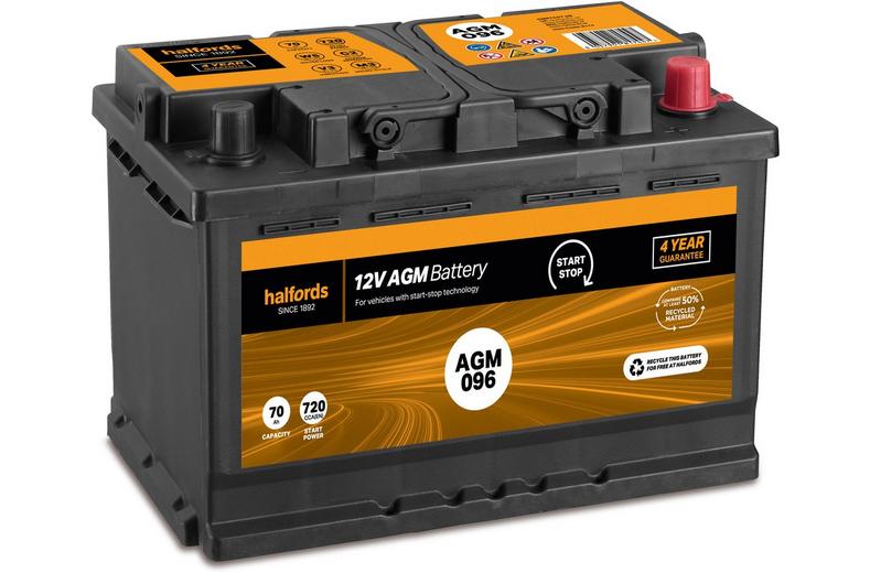 Halfords AGM096 Start/Stop Battery Halfords AGM096 Start/Stop Battery