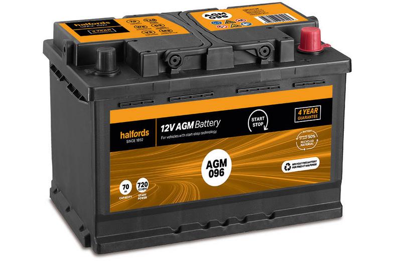 Halfords AGM096 Start/Stop Battery Halfords AGM096 Start/Stop Battery