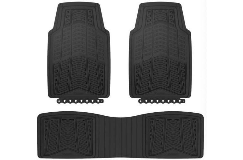 MICHELIN 3PC RUBBER CAR MAT SET MICHELIN 3PC RUBBER CAR MAT SET