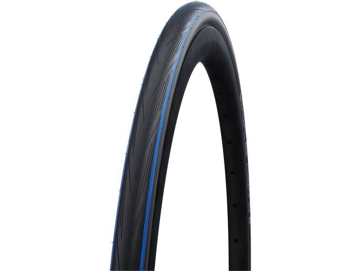 Schwalbe Lugano II K-Guard Wired Road Bike Tyre 700x25c Blue Stripes