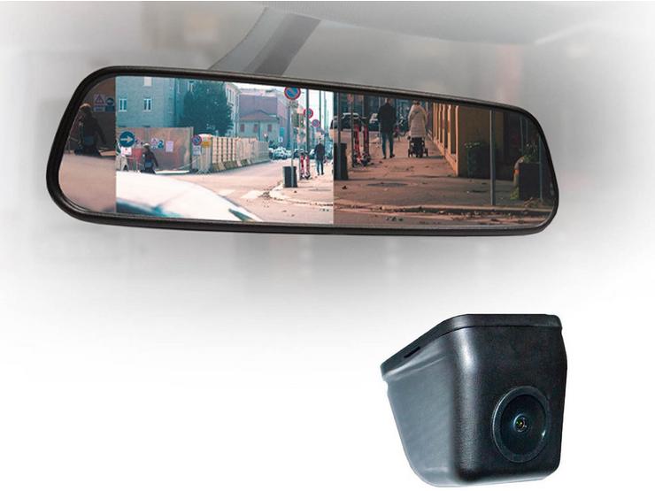 Motormax Universal Mirror Monitor and Camera Kit with 110° Viewing Angle