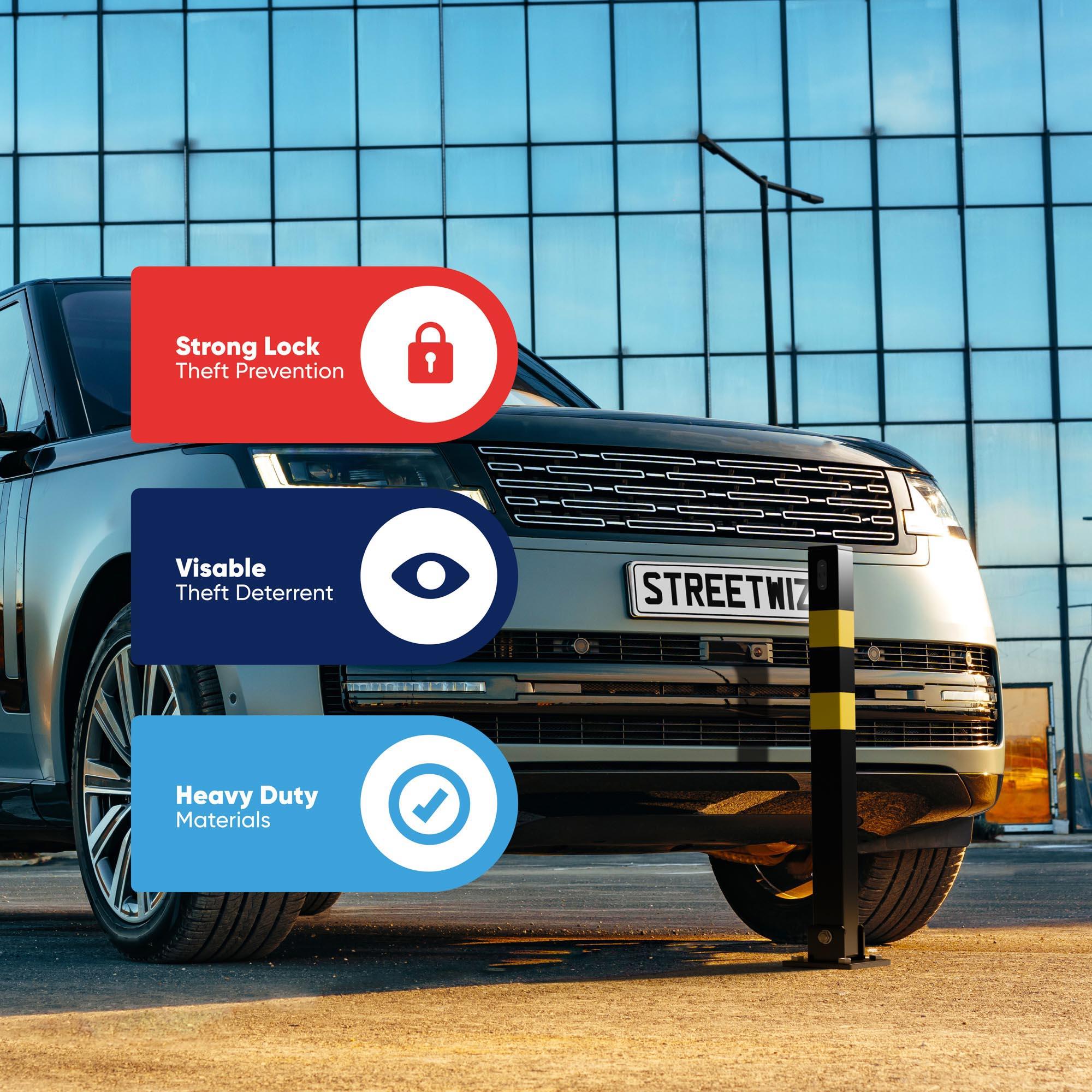 Streetwize Folding Parking Post - Square