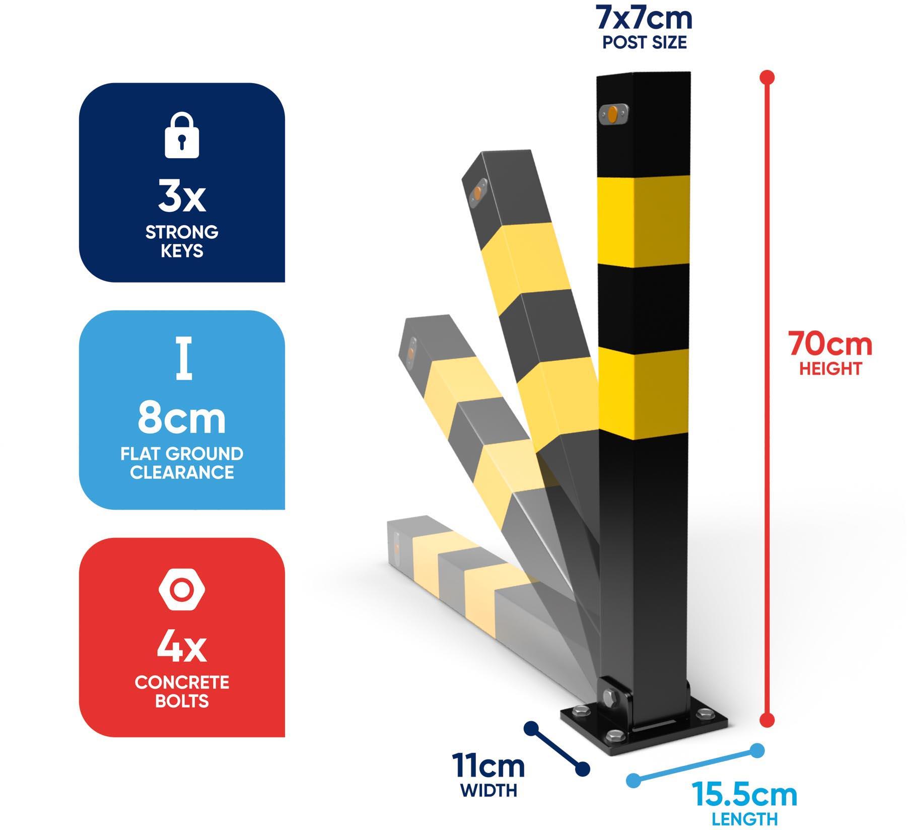 Streetwize Heavy Duty Folding Parking Post
