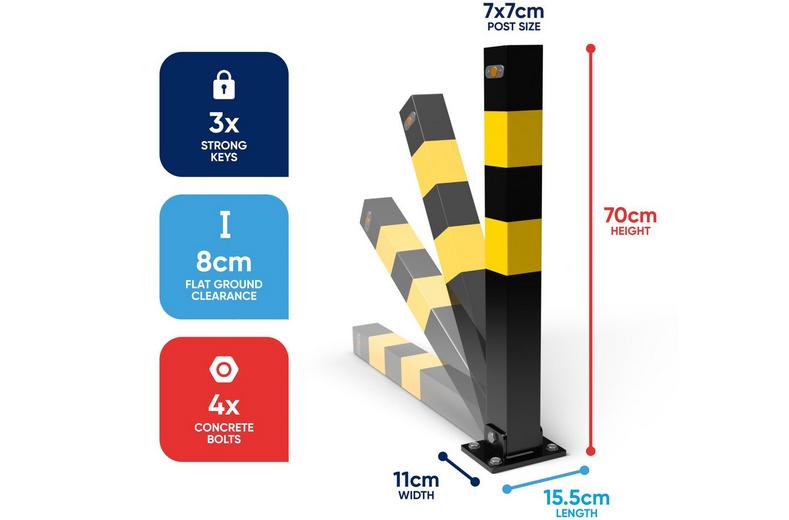 Streetwize Heavy Duty Folding Parking Post Streetwize Heavy Duty Folding Parking Post