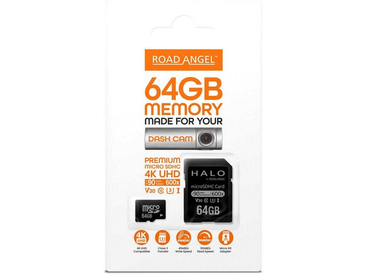 Road Angel Dashcam Optimised 64GB Micro SD Card