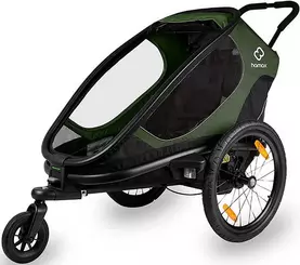 Outback One Child Bike Trailer Green Black Halfords UK