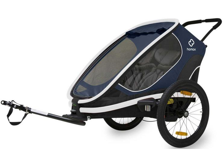 Outback Twin Child Bike Trailer, Navy/White