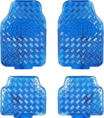 Blue All Weather Heavy Duty Universal Fit Car Floor Mats Interior