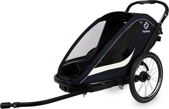 Breeze Twin Bike Trailer, Navy/Cream