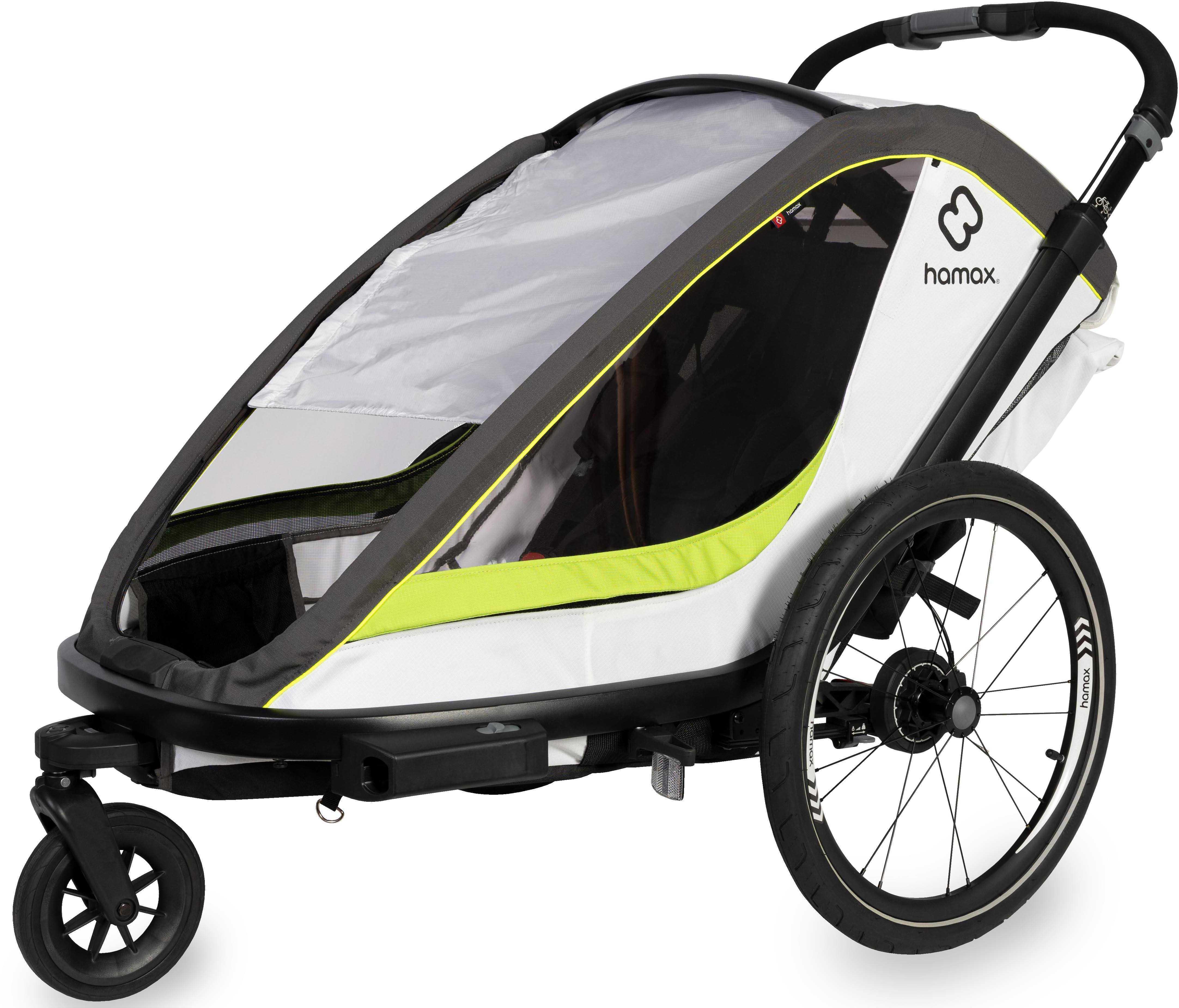 Breeze Twin Bike Trailer, Navy/Cream