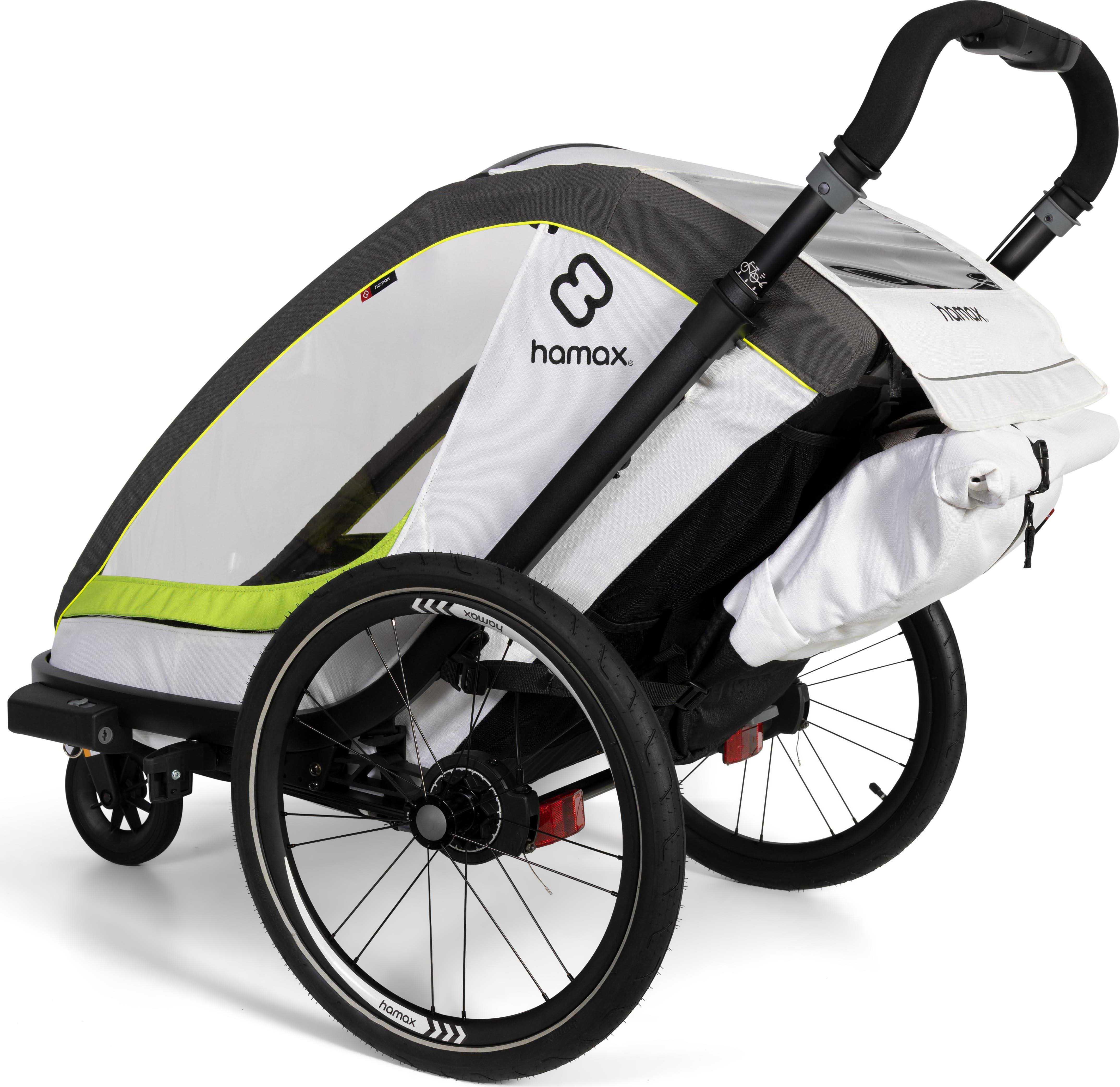 Breeze Twin Bike Trailer, Navy/Cream