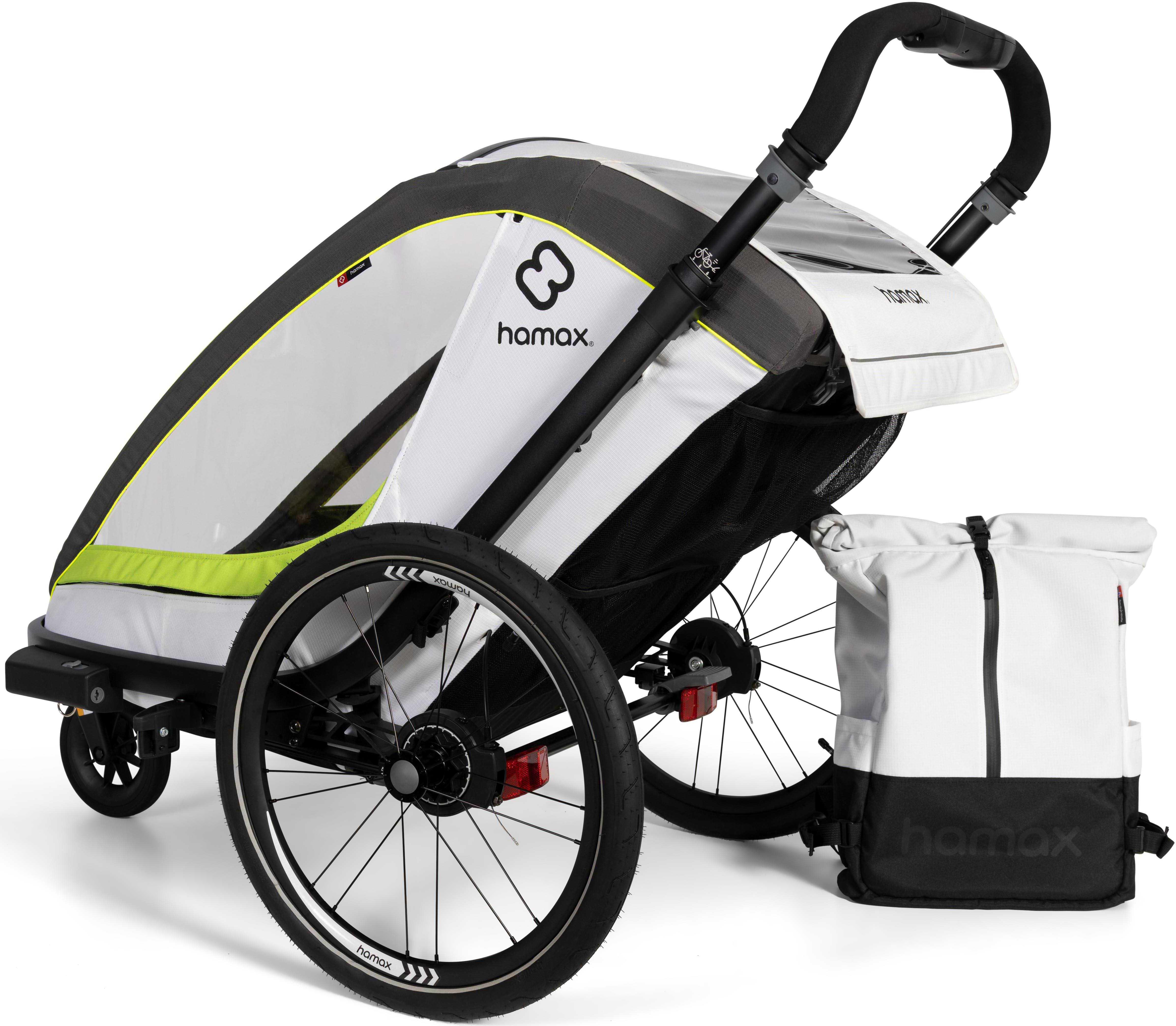 Breeze Twin Bike Trailer, Navy/Cream