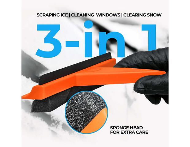 Ice Scraper 3 in 1 with Squeegee and Foam