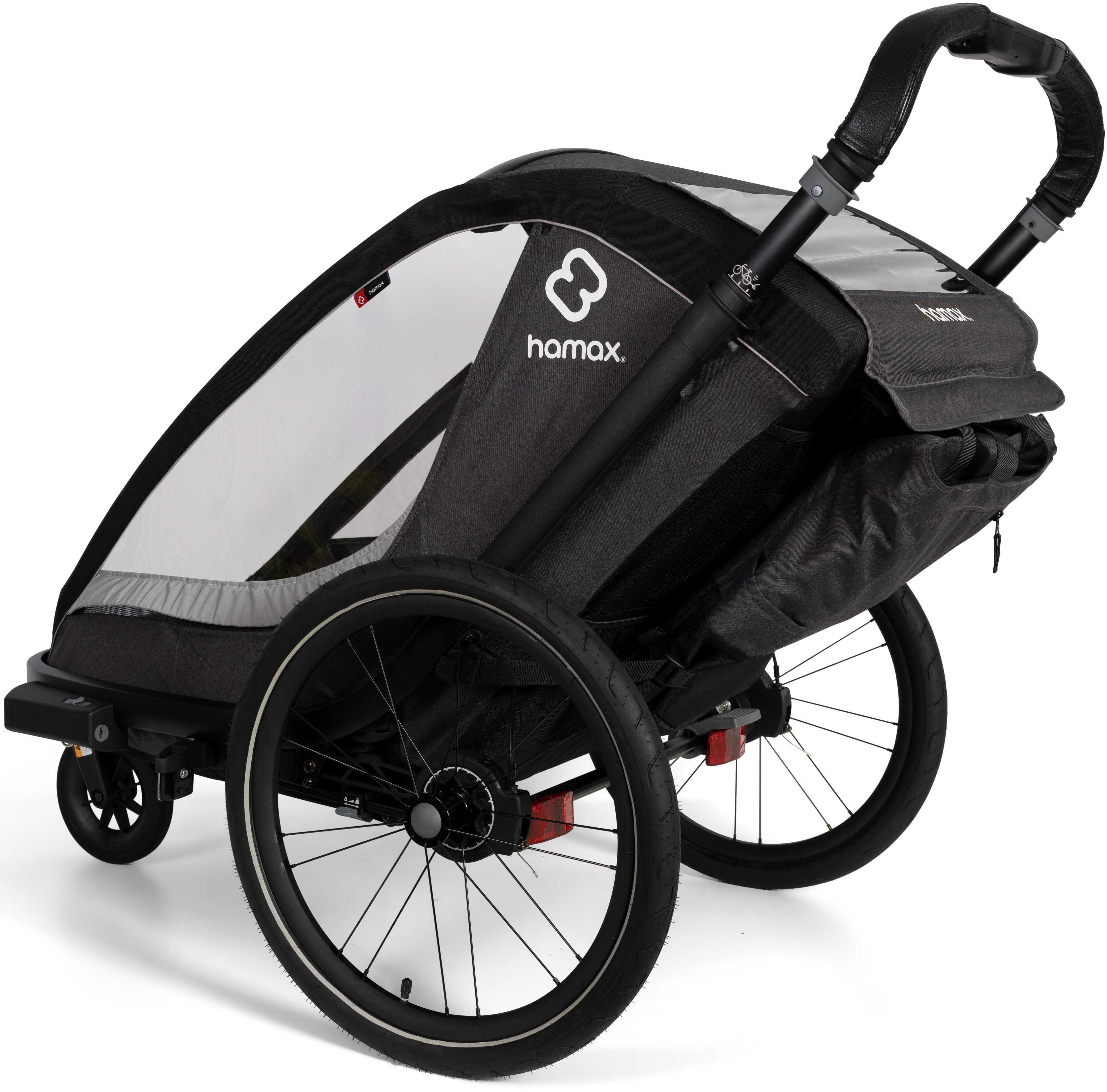 Cocoon Twin Bike Trailer, Green/Black