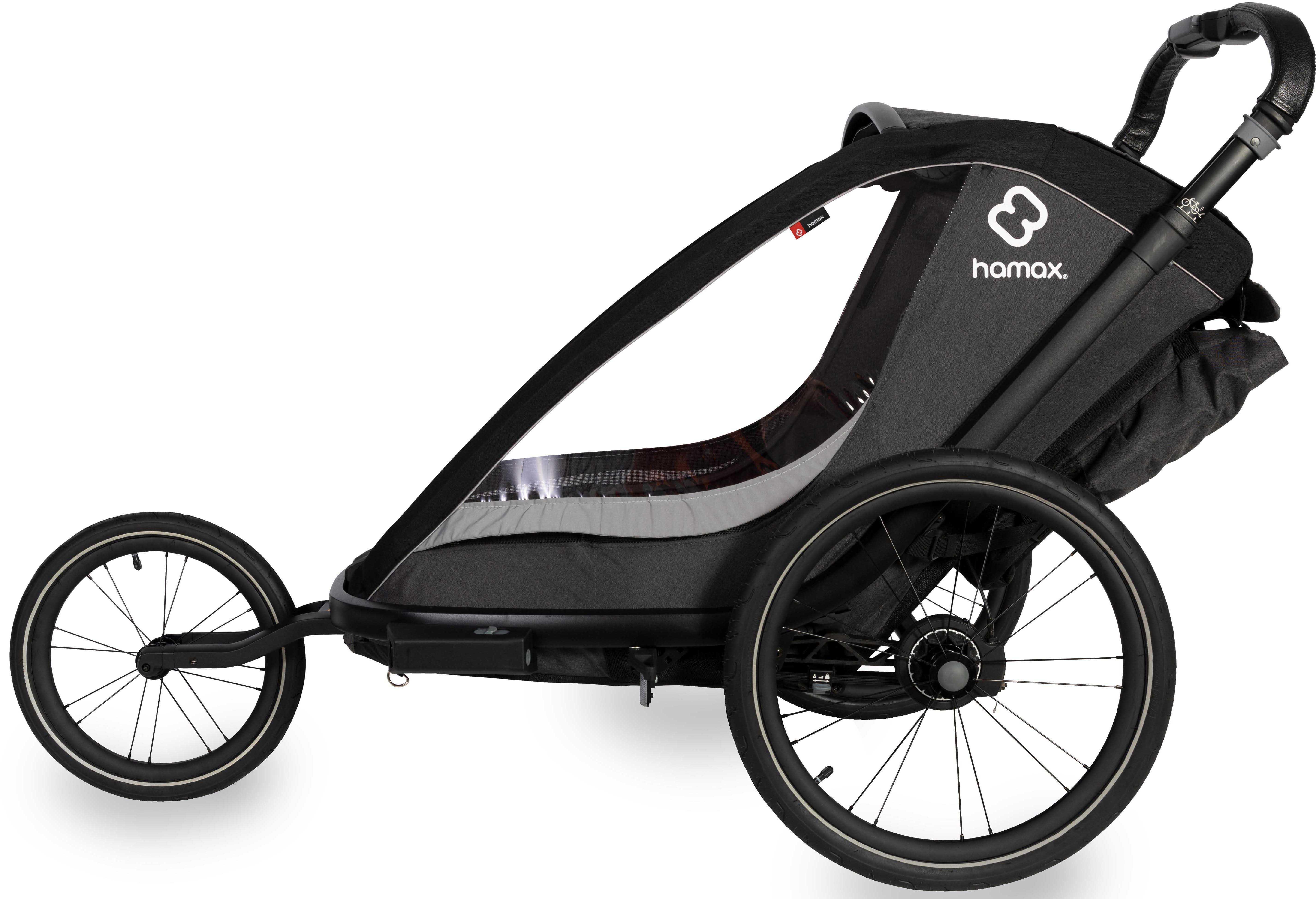 Cocoon Twin Bike Trailer, Green/Black