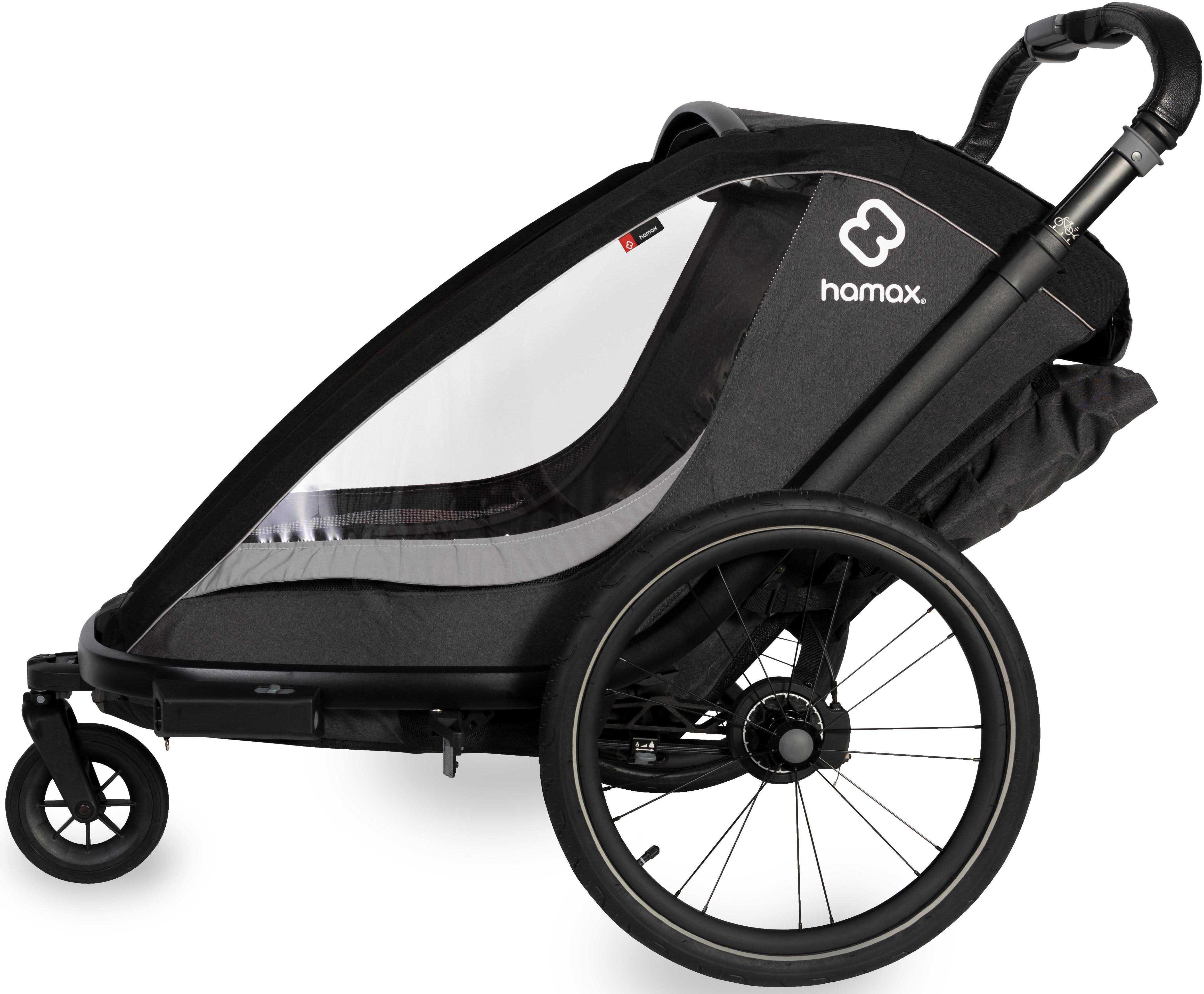 Cocoon Twin Bike Trailer, Green/Black