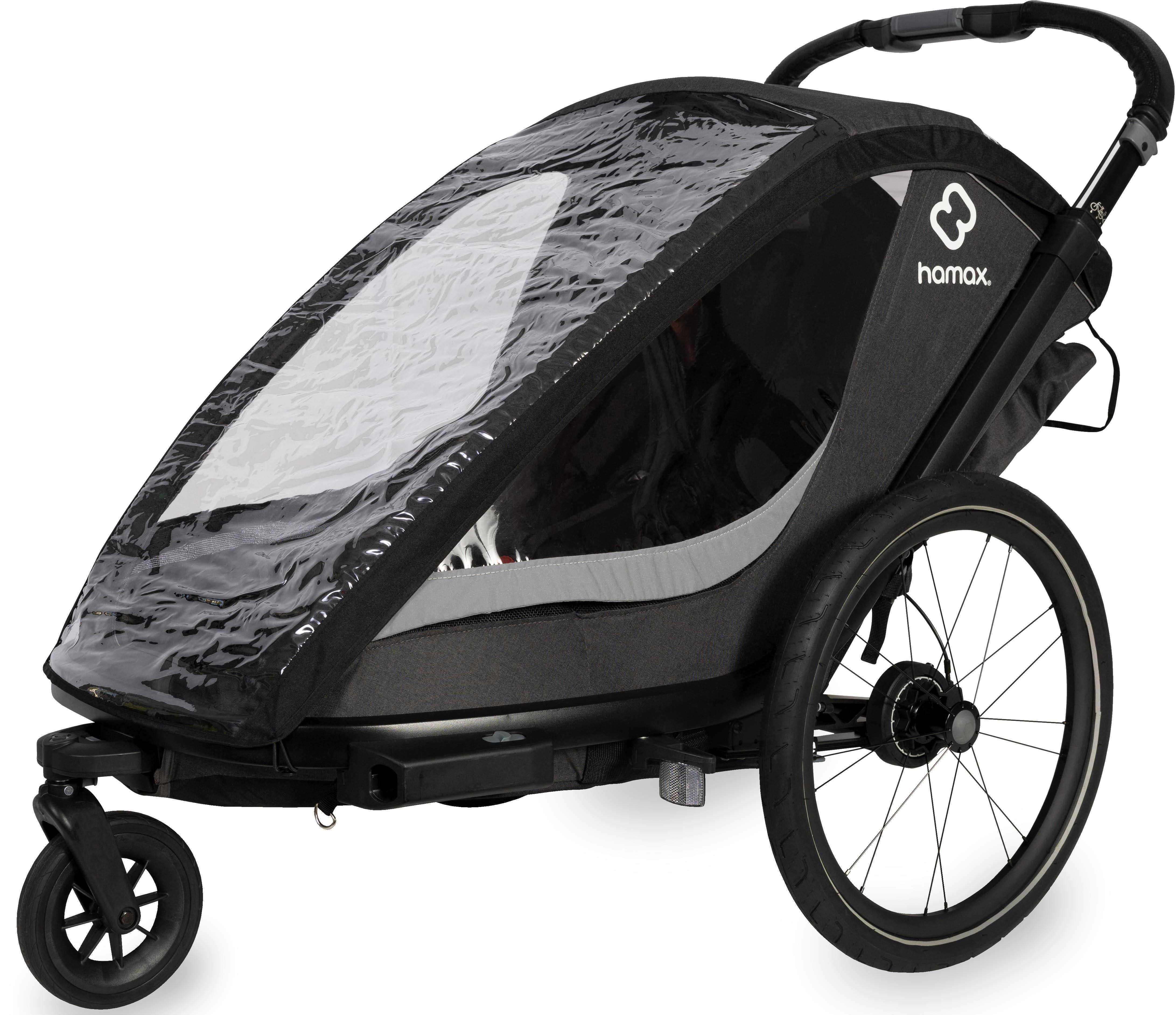 Cocoon Twin Bike Trailer, Green/Black