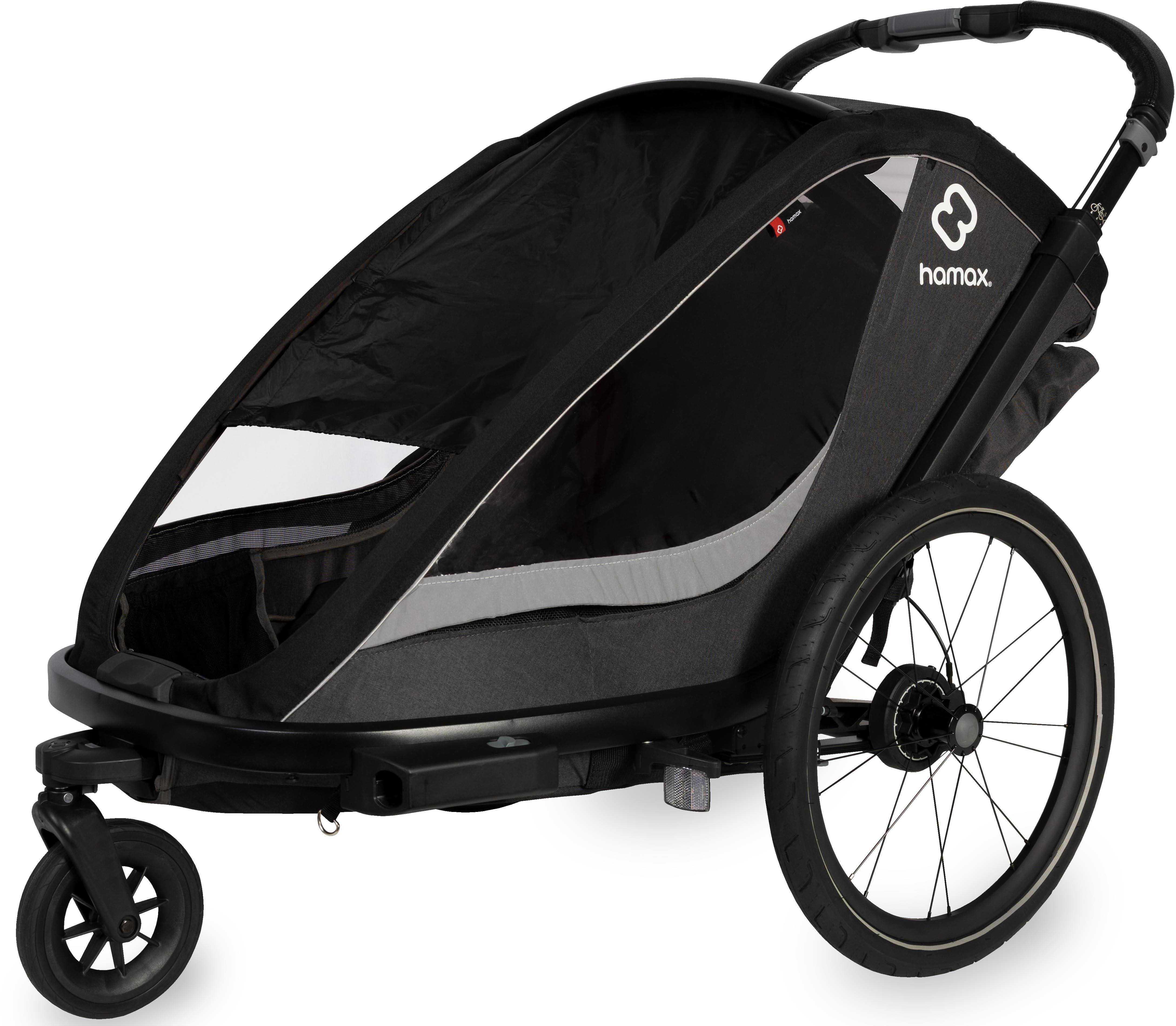 Cocoon Twin Bike Trailer, Green/Black