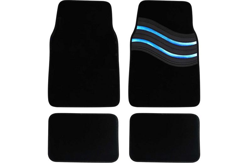 Streetwize Wave Carpet Car Mats - Blue Streetwize Wave Carpet Car Mats - Blue
