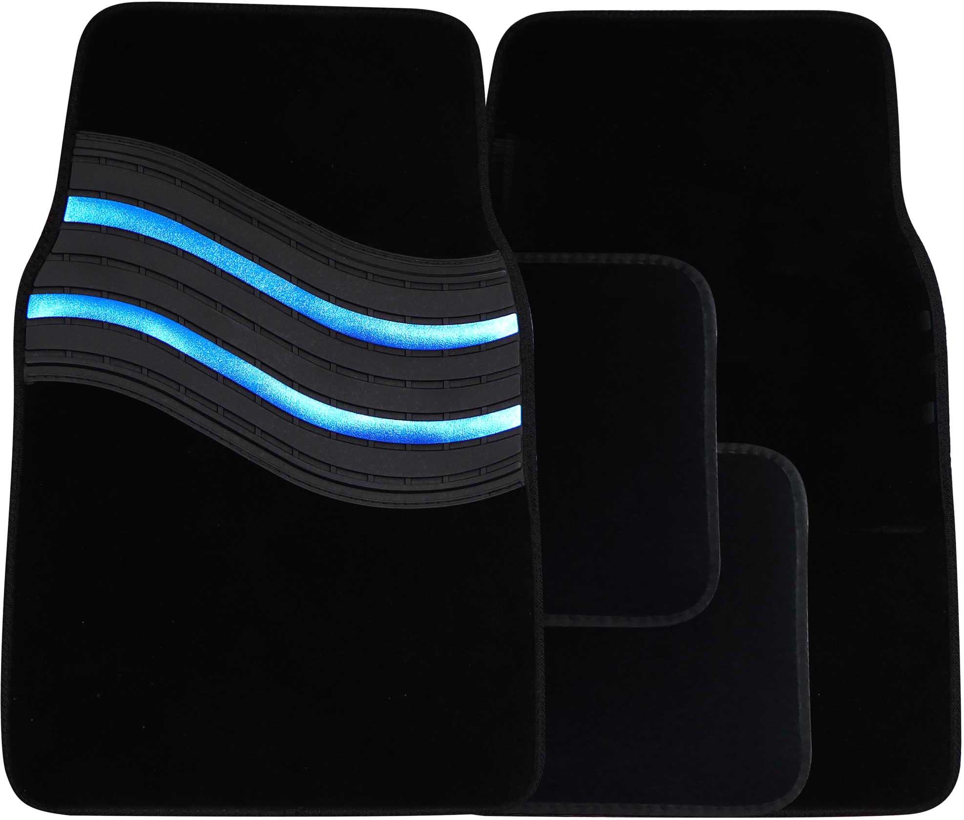 Streetwize Wave Carpet Car Mats - Blue