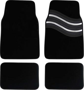 Streetwize Wave Carpet Car Mats - Silver