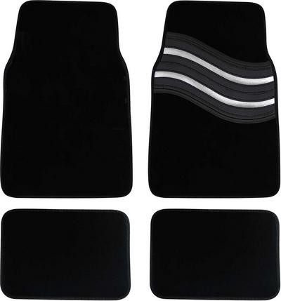 Streetwize Wave Carpet Car Mats - Silver Streetwize Wave Carpet Car Mats - Silver