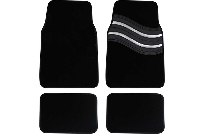 Streetwize Wave Carpet Car Mats - Silver Streetwize Wave Carpet Car Mats - Silver