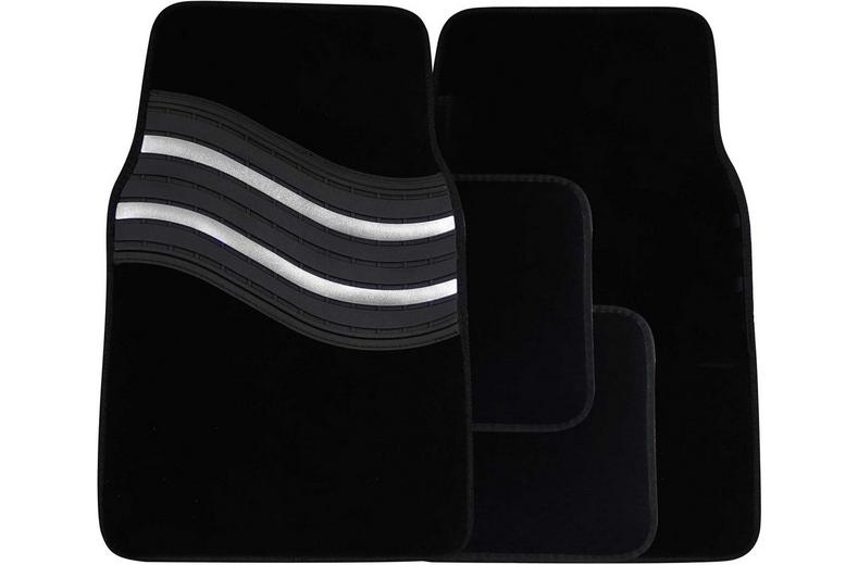 Streetwize Wave Carpet Car Mats - Silver Streetwize Wave Carpet Car Mats - Silver