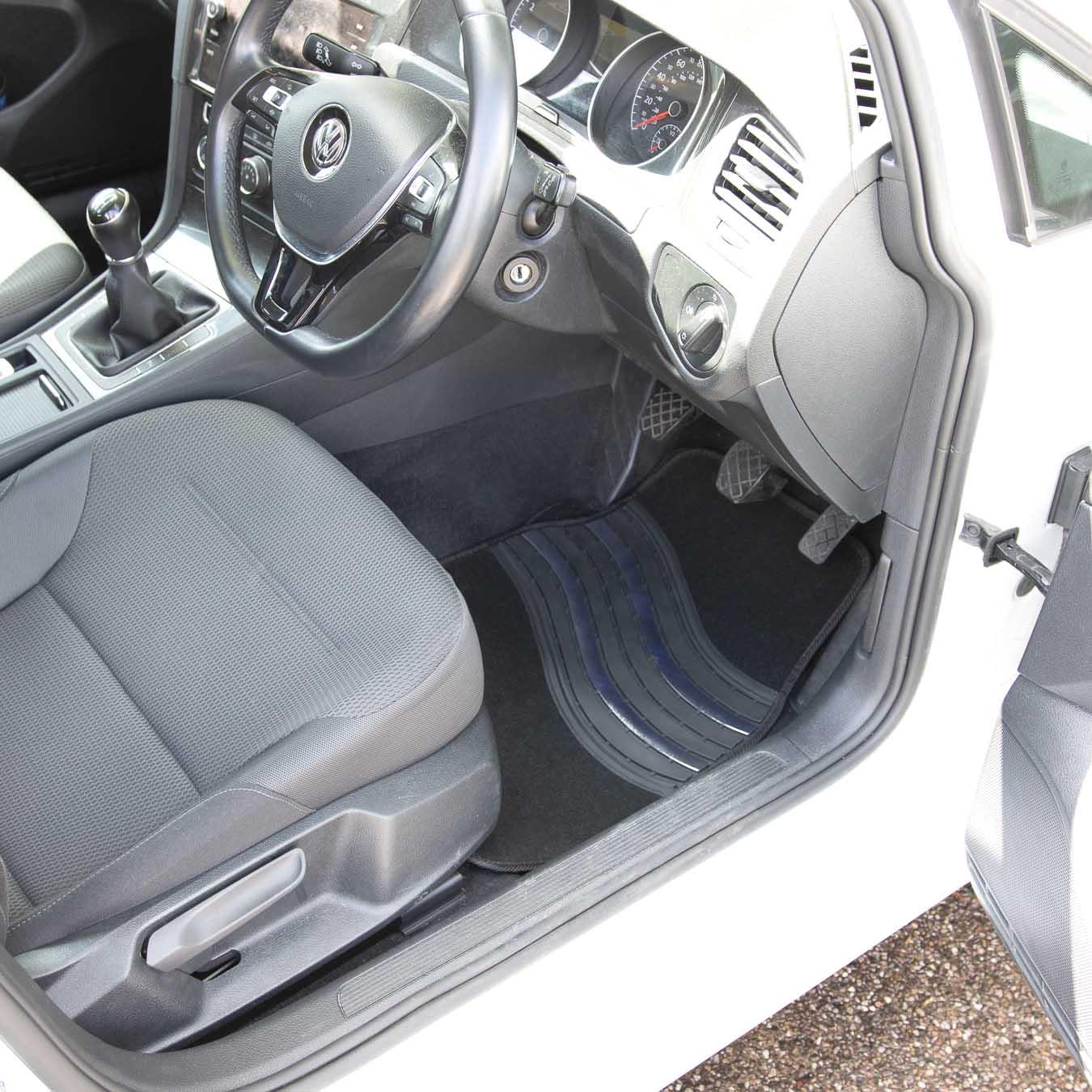 Streetwize Wave Carpet Car Mats - Silver