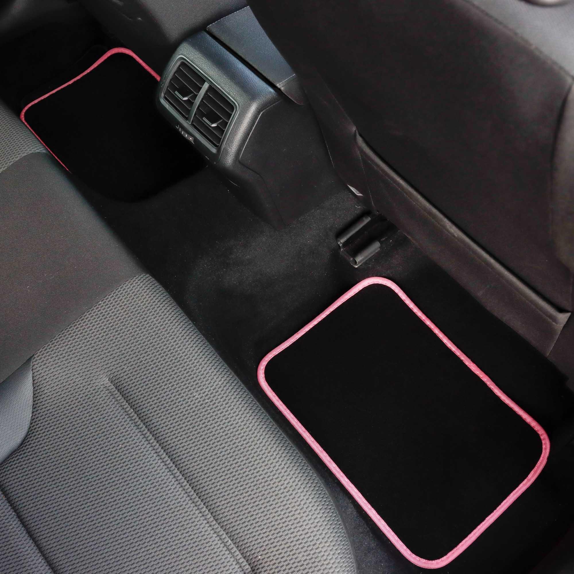 Streetwize Velour Pink with Heart Motif Carpet Mats