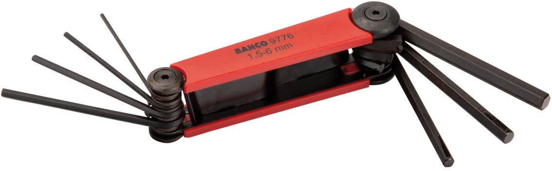 Bahco Metric Hex Folding LKey Set 1.5mm 6mm 7 Pieces Halfords UK