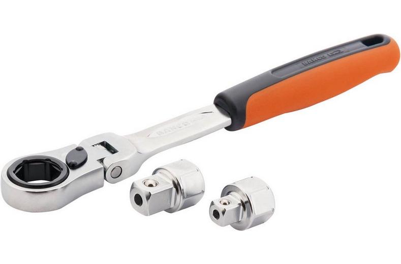 Bahco Pass-Through Ratchet Set with Hex - Sq Dr Adaptors Bahco Pass-Through Ratchet Set with Hex - Sq Dr Adaptors