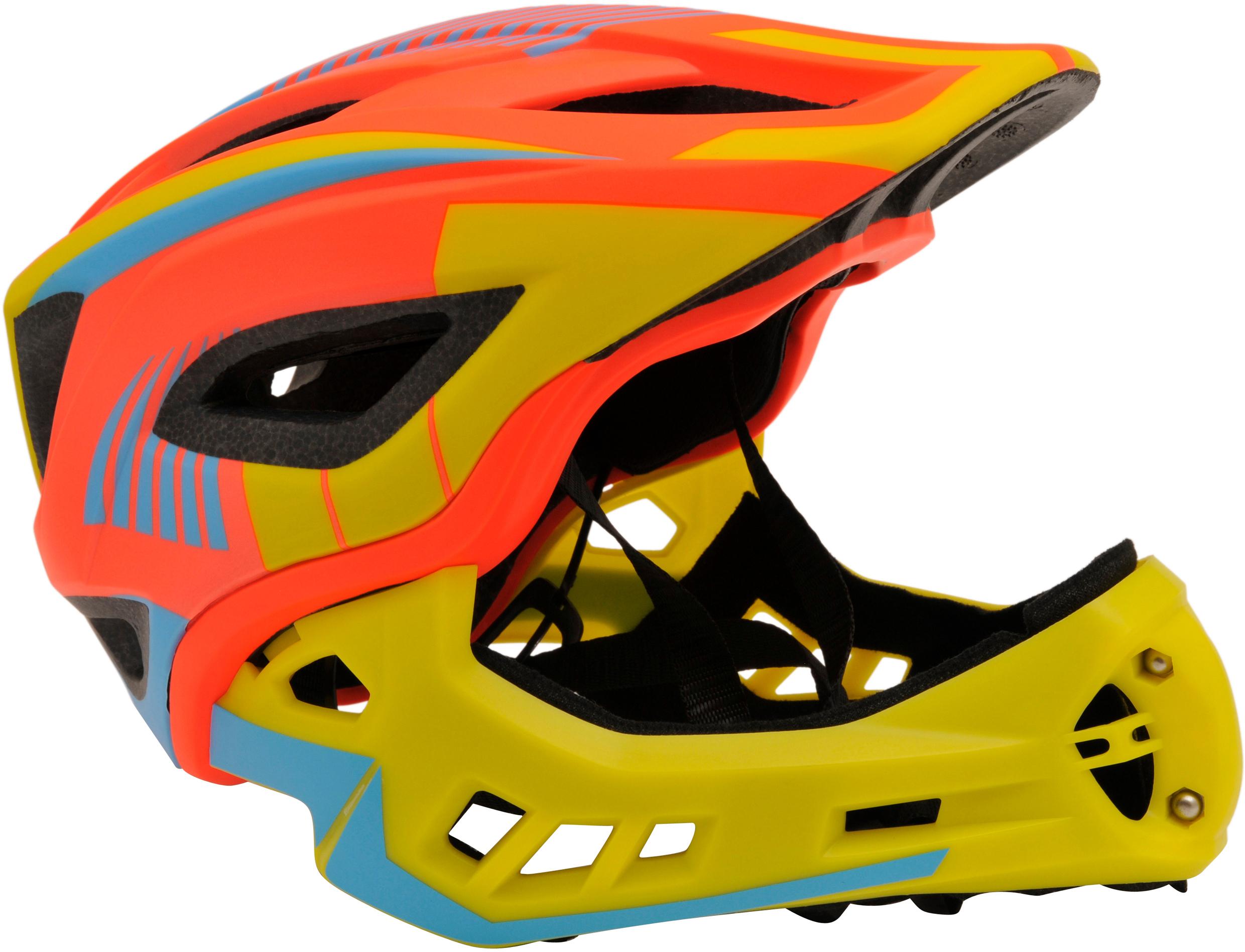 Kiddimoto Ikon Kids Helmet - Orange/Yellow (Medium)