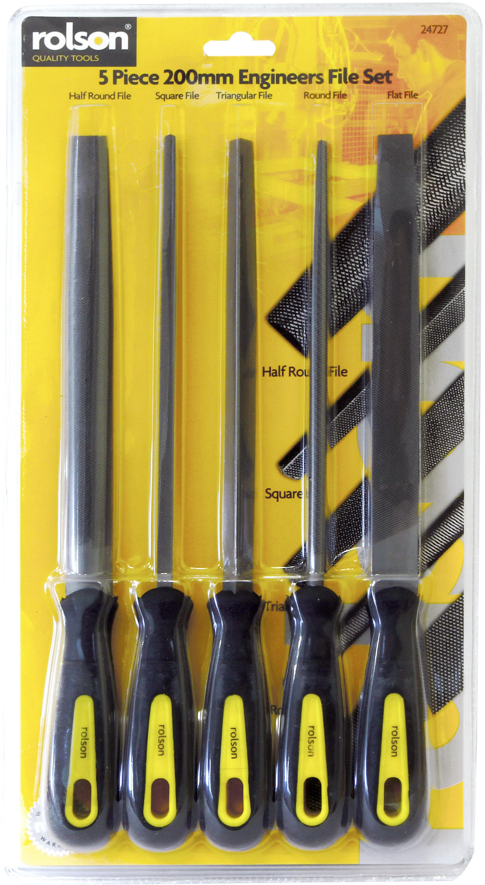 Rolson 5pc 200mm Engineers File