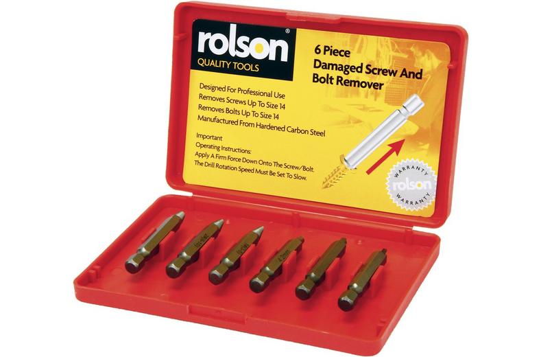 Rolson 6pc Damaged Screw & Bolt Remover Rolson 6pc Damaged Screw & Bolt Remover