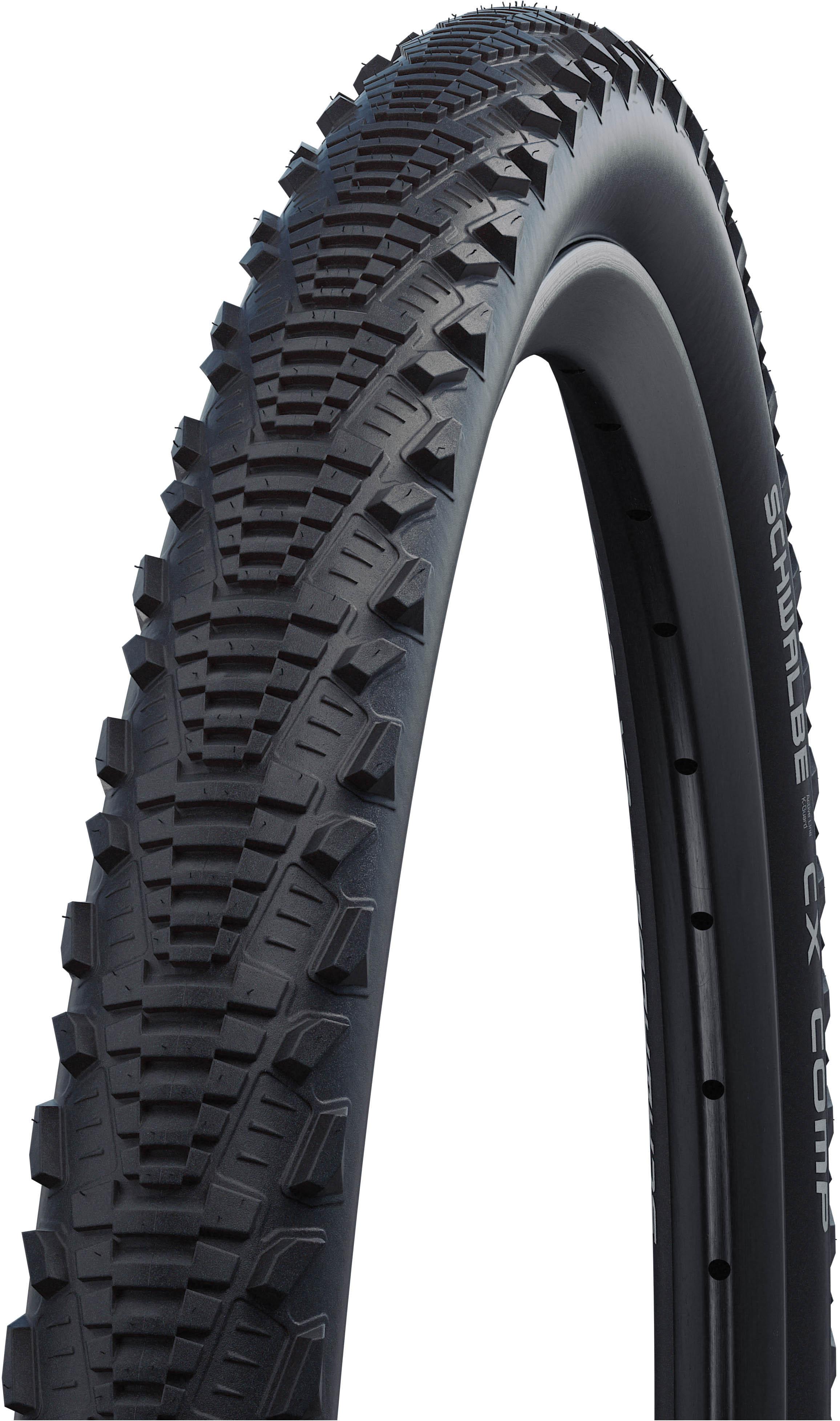 PAIR Schwalbe CX Comp 700x38c Hybrid Trekking Bike Tyres – Semi-Slick, Black, Kevlar Guard