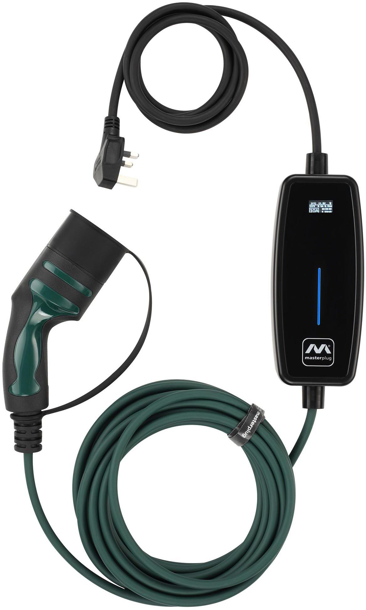 Masterplug Mode 2 EV Charge Cable 10m UK 13A Plug to Type 2