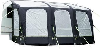 Skyliner 420 Single Inflation Point Porch Awning - Black/Silver