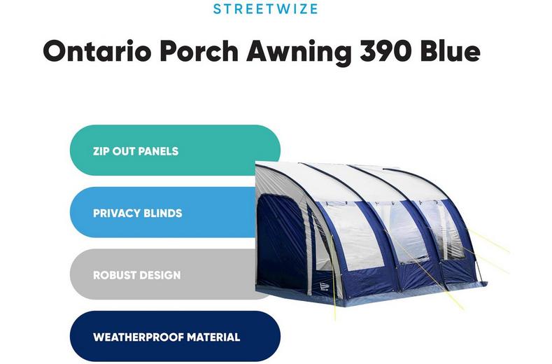 Leisurewize 390 Blue Ontario Awning Leisurewize 390 Blue Ontario Awning
